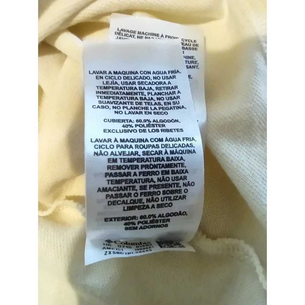 Columbia Polo Shirt Mens Medium Golf Casual Omni-Wick blend 3 button Logo Yellow - Picture 11 of 12